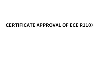 Certificate Approval of ECE R110